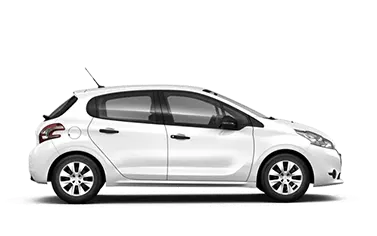 Peugeot 208 blanche